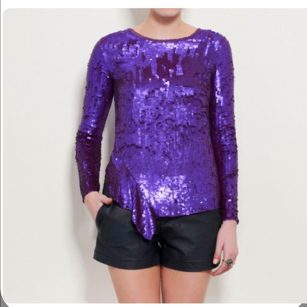 Phillip Lim Purple Sequin Top